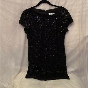 Black sequined dress
